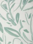 John Lewis Painted Leaves Made to Measure Curtains or Roman Blind, Dusty Green