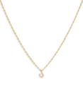 Leah Alexandra Diamond Tiny Horseshoe Pendant Necklace, Gold