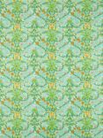 Morris & Co. Ben Pentreath Woodland Weeds Made to Measure Curtains or Roman Blind, Orange/Turquoise