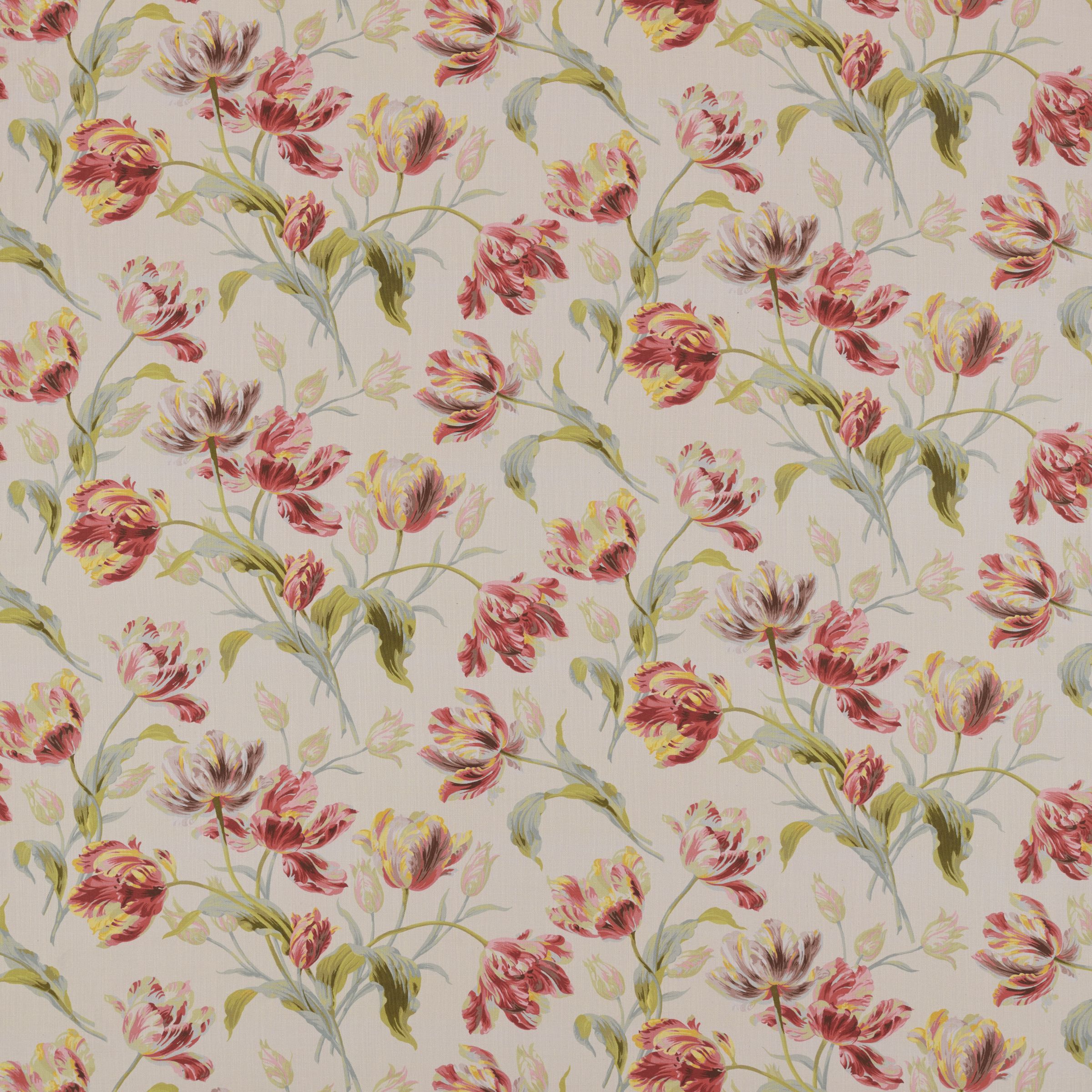 Laura Ashley Gosford Meadow Furnishing Fabric, Cranberry