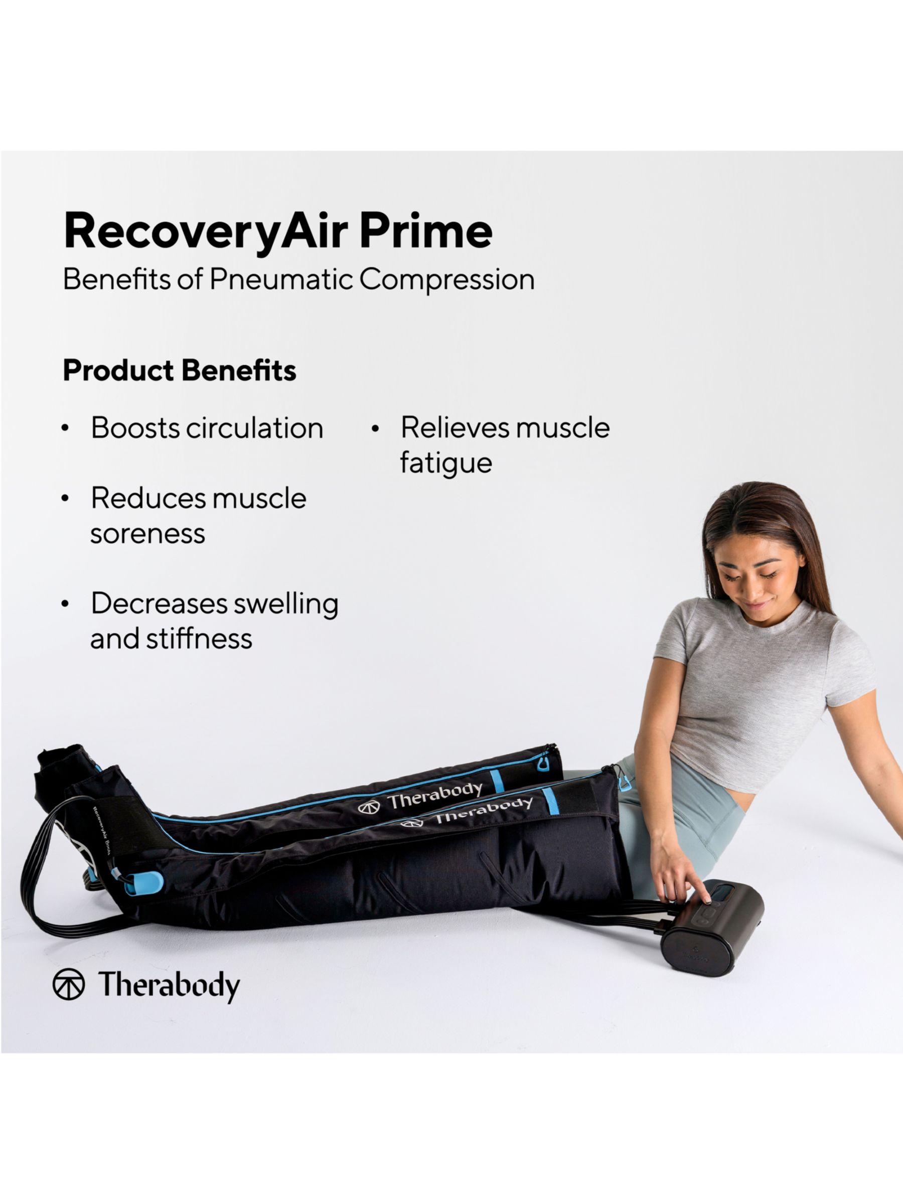 Therabody Recoveryair Prime Pneumatic Compression Boots Large 