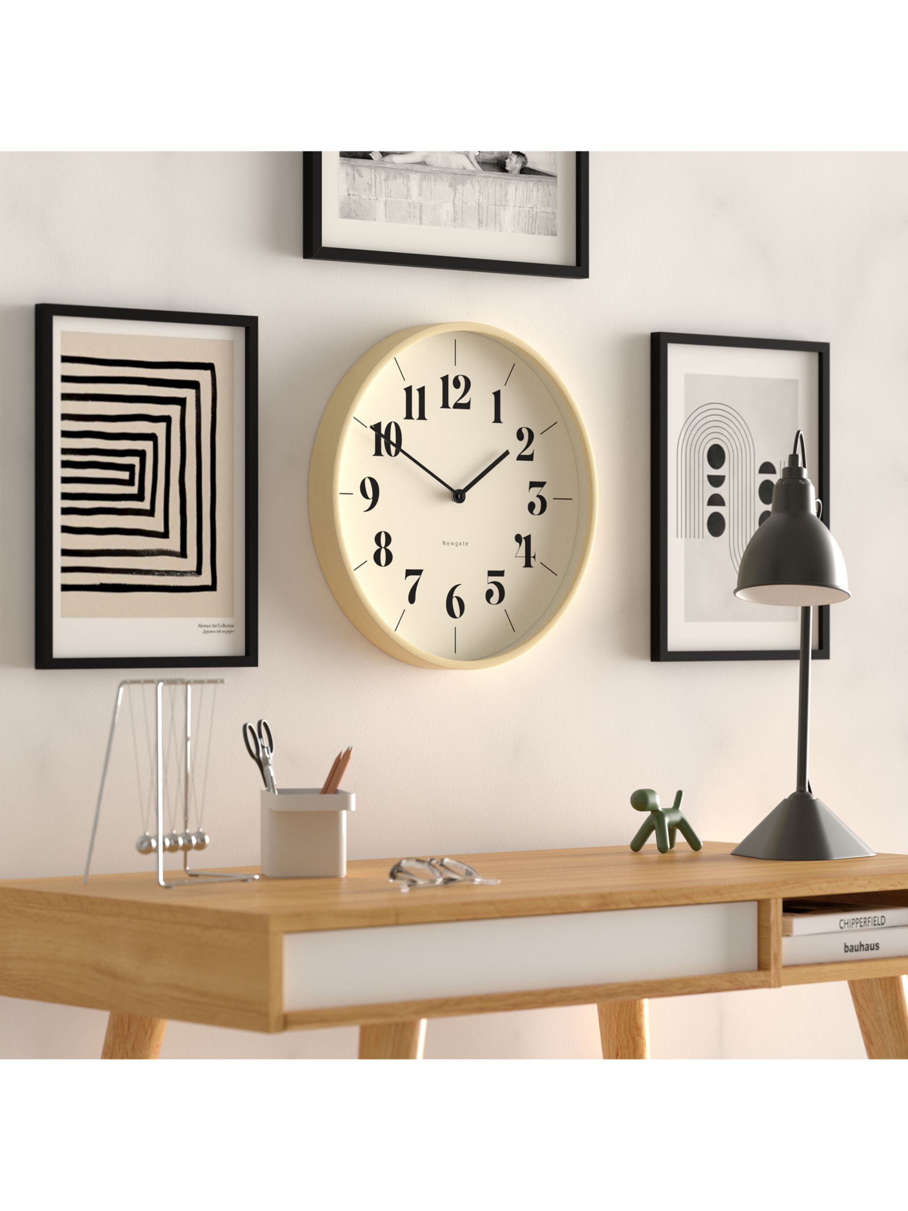 Newgate Clocks Hopscotch Quartz Wall Clock, 40cm, Brown