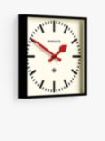 Newgate Clocks No. 5 Railway Quartz Square Wall Clock, 33.5cm, Black
