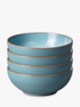 Denby Azure Haze Stoneware Cereal Bowls, Set of 4, 17cm, Blue