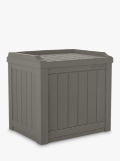 Suncast Garden Storage Seat, 83L, Stoney Grey