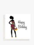AfroTouch Design Lady Embellished Birthday Card