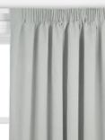 John Lewis Cotton Herringbone Stripe Made to Measure Curtains or Roman Blind, Blue Grey