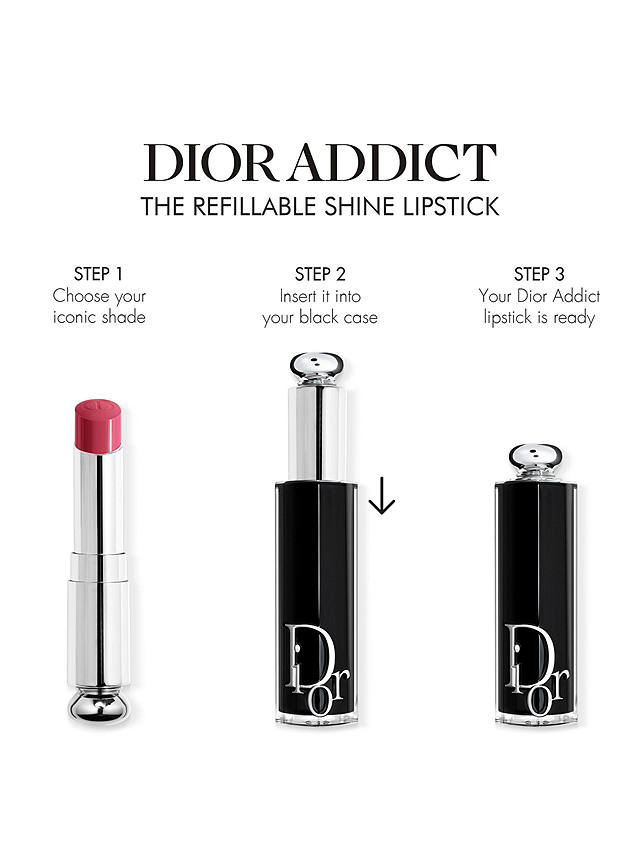 DIOR Addict Shine Refillable Lipstick, 373 Rose Celestial 6