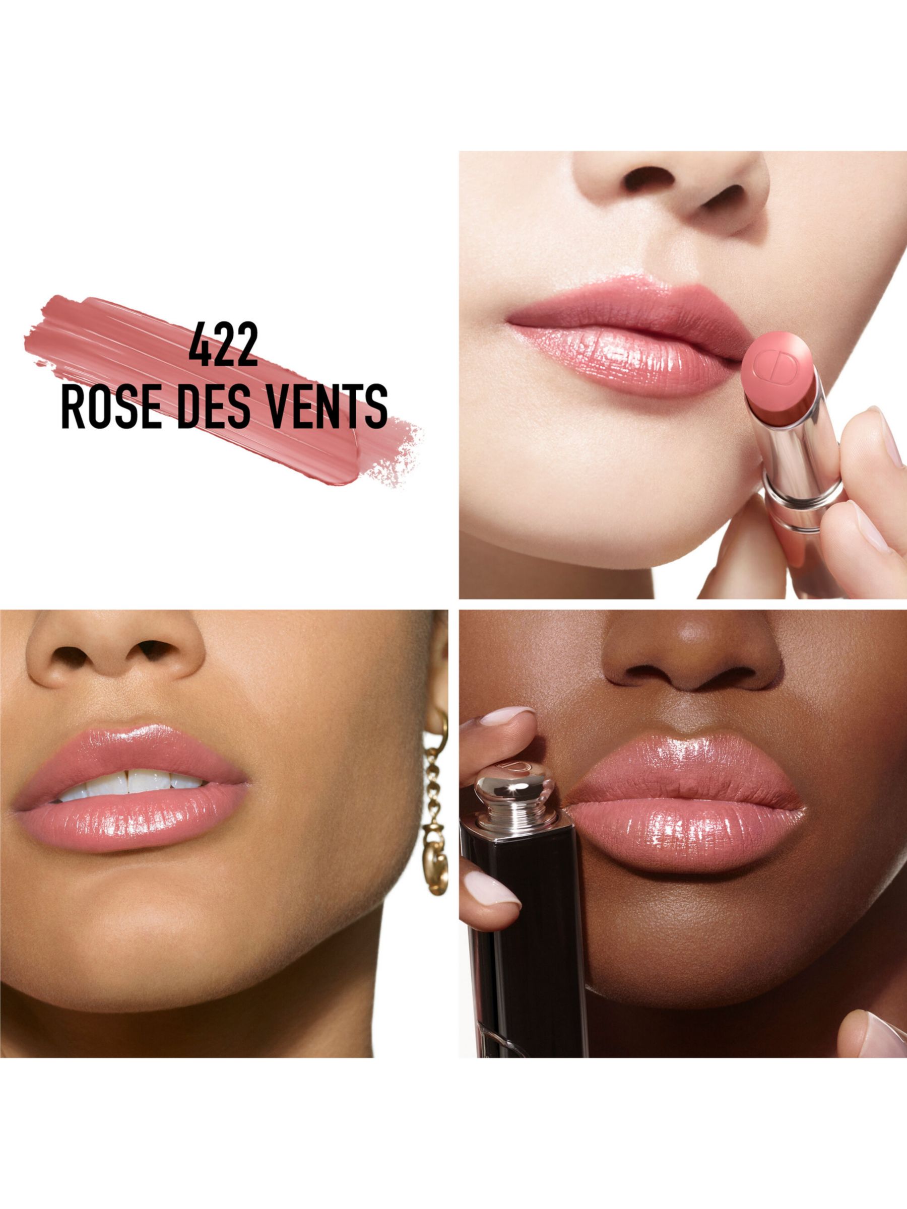 DIOR Addict Shine Refillable Lipstick, 422 Rose des Vents at John