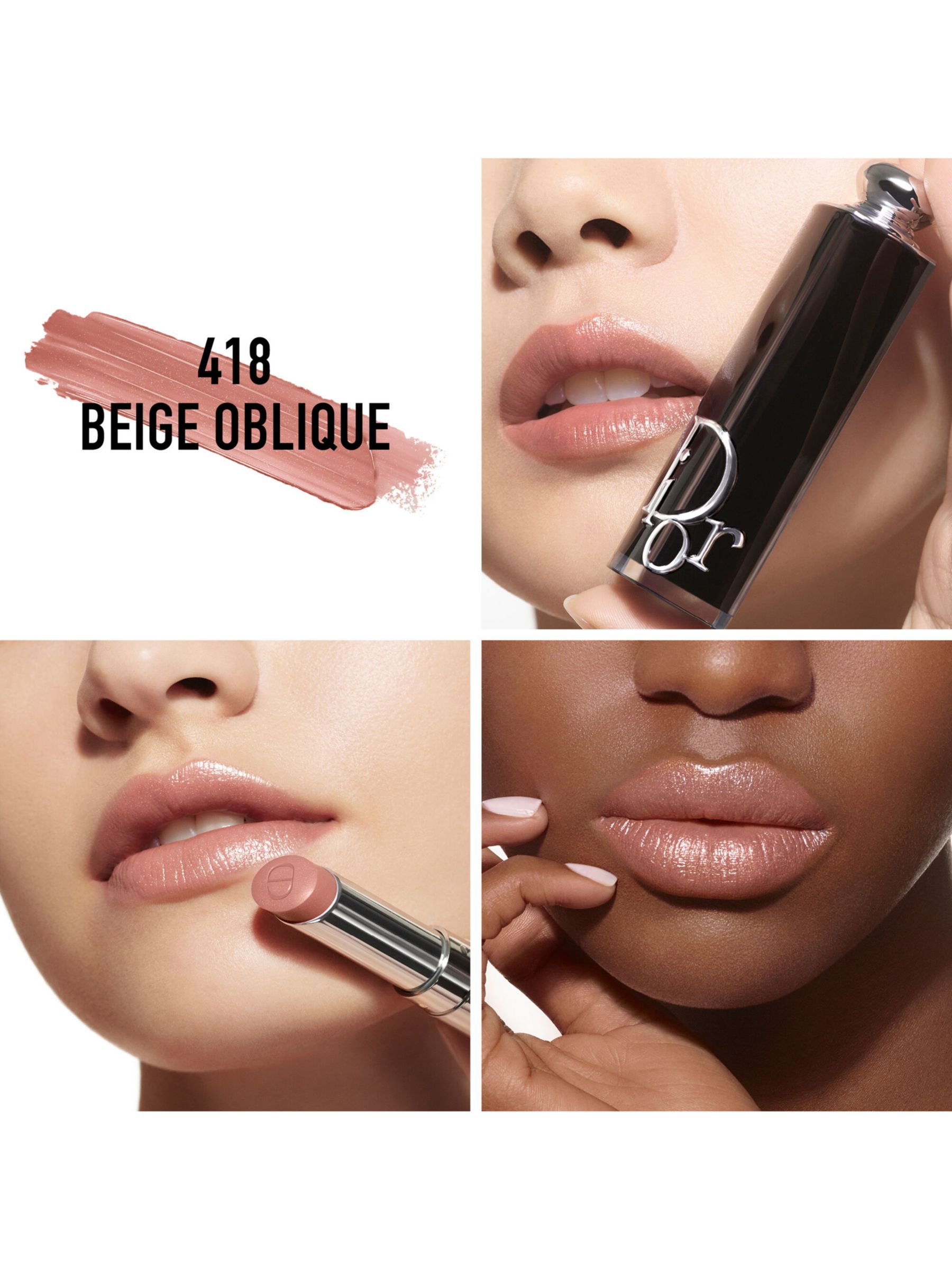 DIOR Addict Shine Refillable Lipstick, 418 Beige Oblique 2