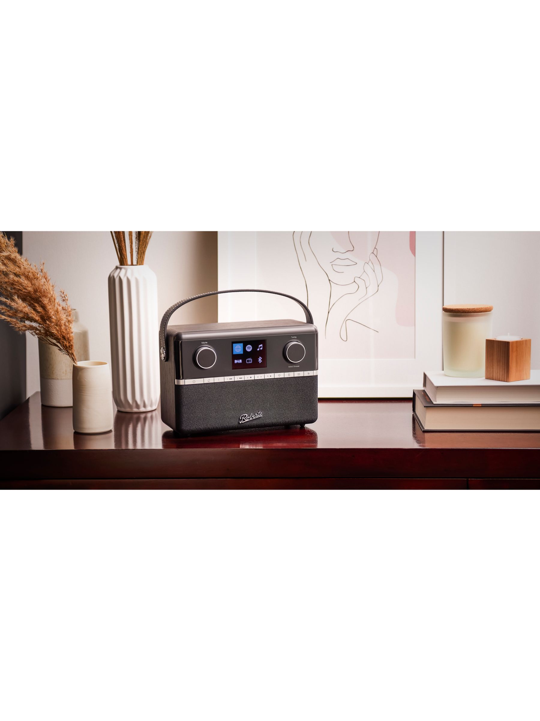 Roberts Stream 94L Smart Radio with Bluetooth, Black