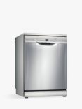 Bosch Serie 2 SMS2HKI66G Freestanding Dishwasher, Silver Inox