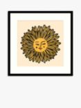 Emma Scarvey  - 'Flower Face' Framed Print & Mount, 42 x 42cm, Yellow