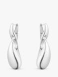 Georg Jensen Sculptural Sterling Silver Drop Earrings, Silver