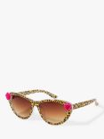 Monsoon Leopard Print Cat Eye Sunglasses, Multi
