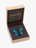 Jon Richard Crystal Butterfly Brooch, Silver/Blue