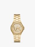 Michael Kors Lennox Cubic Zirconia Bracelet Strap Watch, Gold