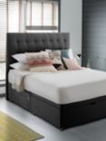 Silentnight 2 Drawer Continental Half Ottoman Divan Base Storage Bed, King Size, Ebony