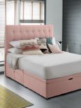 Silentnight 2 Drawer Continental Half Ottoman Divan Base Storage Bed, King Size, Dusky Pink