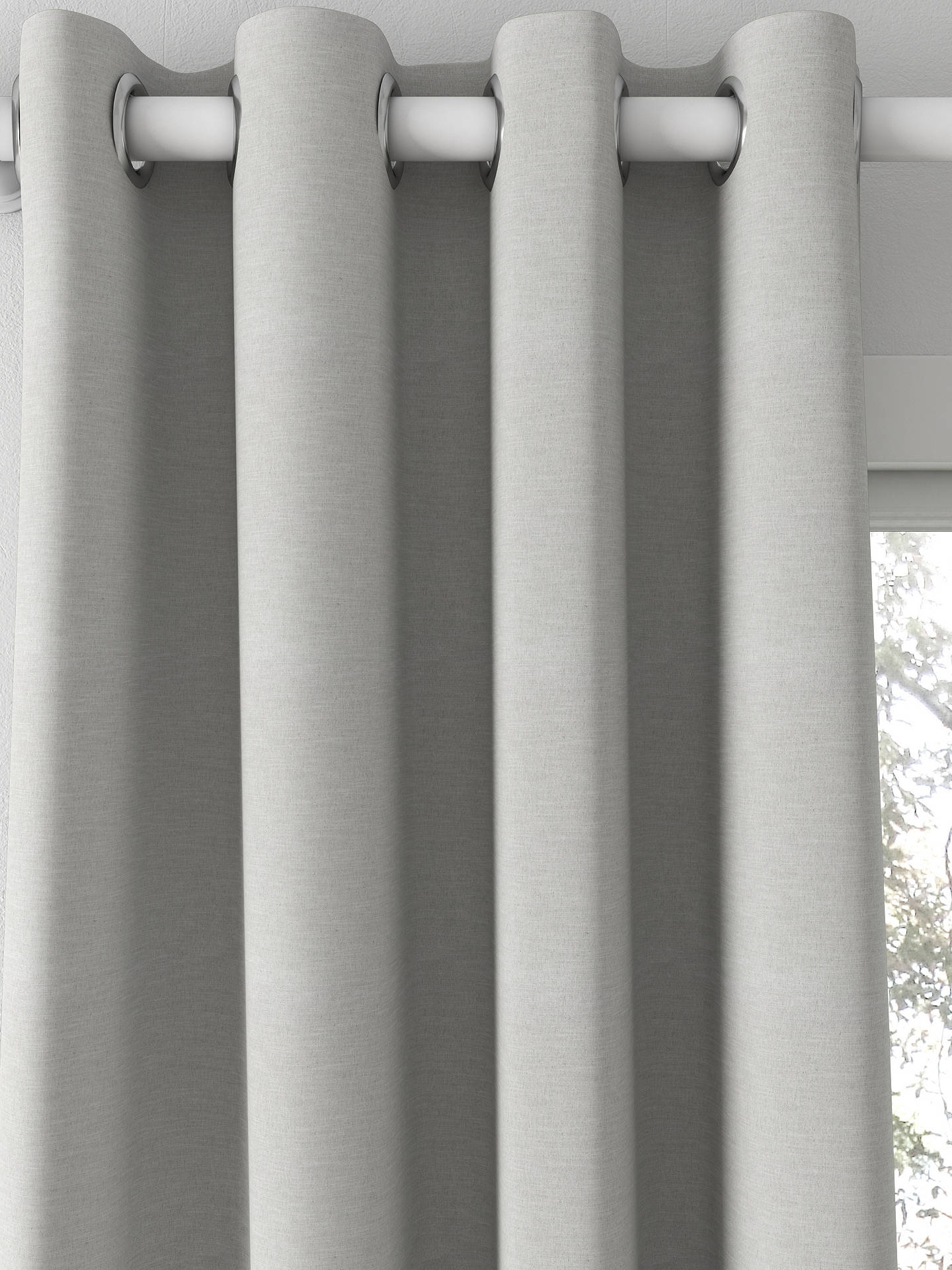 Laura Ashley Swanson Made to Measure Curtains, Steel