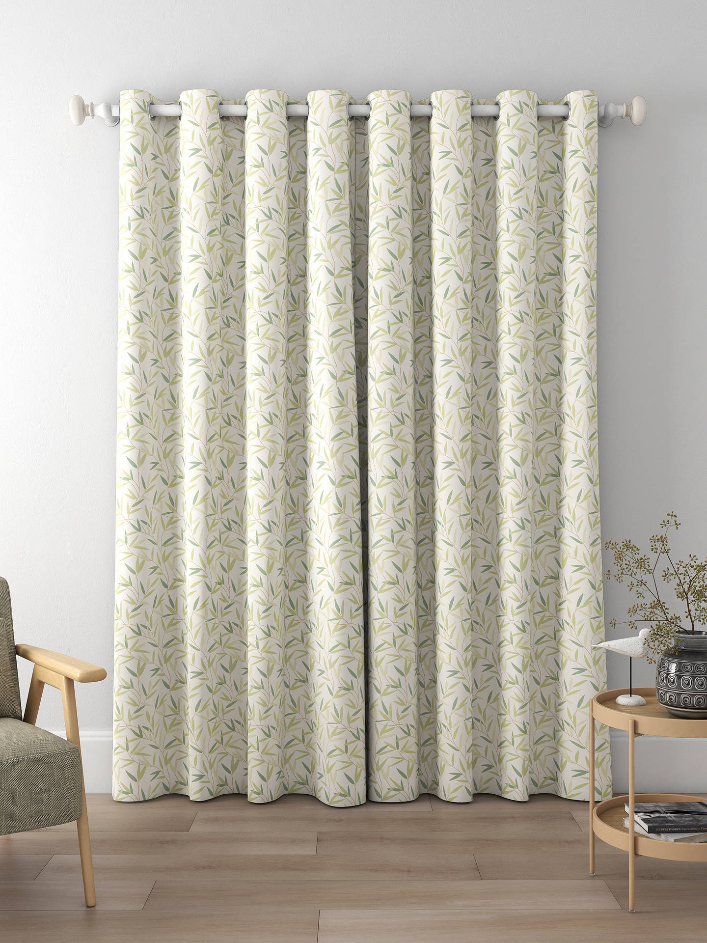 Laura Ashley Willow Leaf Made to Measure Curtains, Hedgerow
