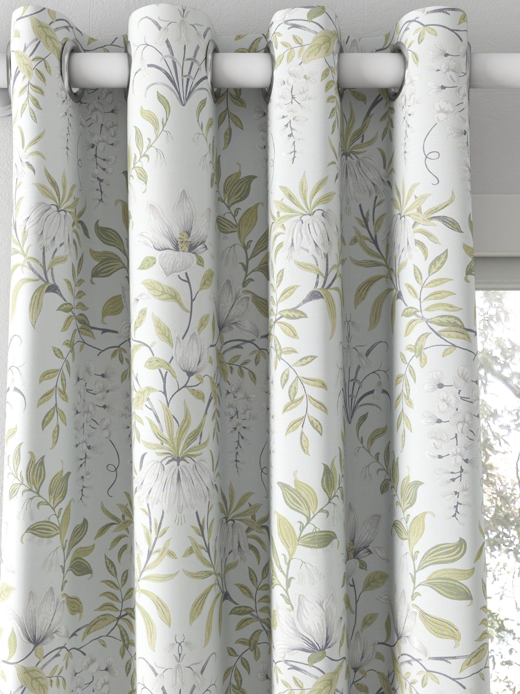 Laura Ashley Parterre Made to Measure Curtains or Roman Blind, Sage