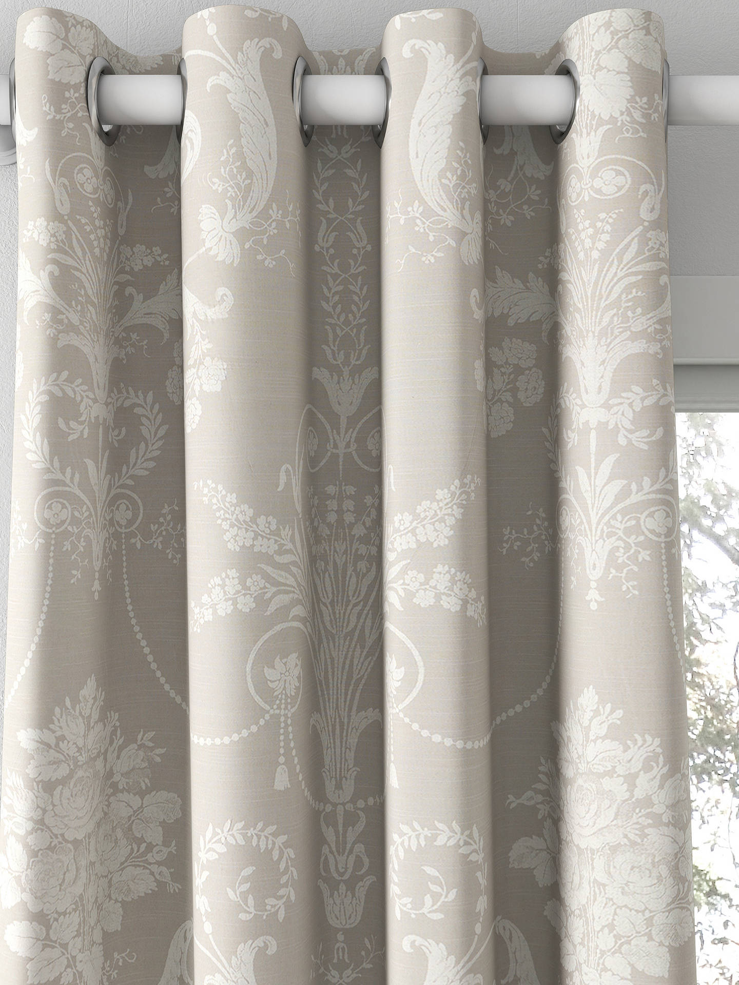 Laura Ashley Josette Made to Measure Curtains, Dove Grey