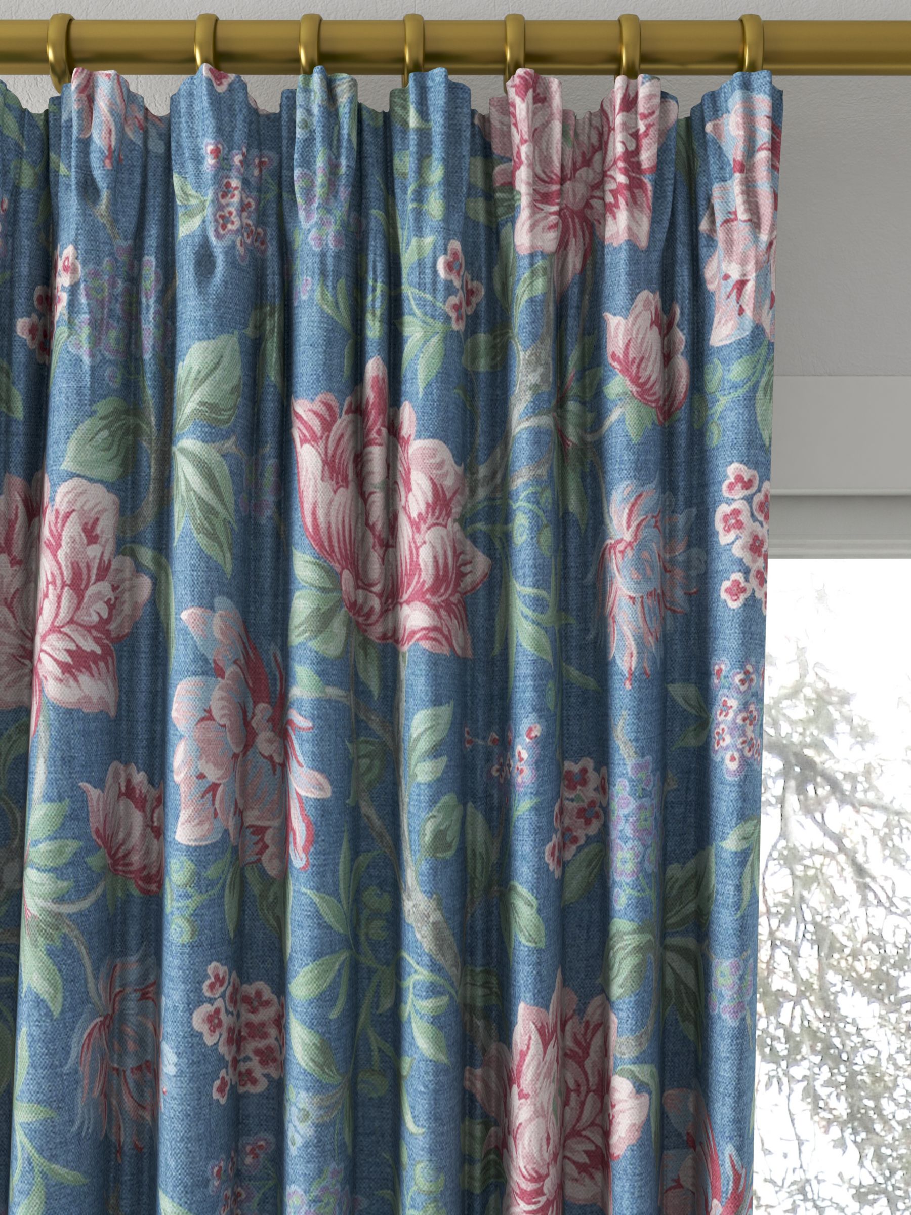 Laura Ashley Tapestry Floral Made to Measure Curtains or Roman Blind ...