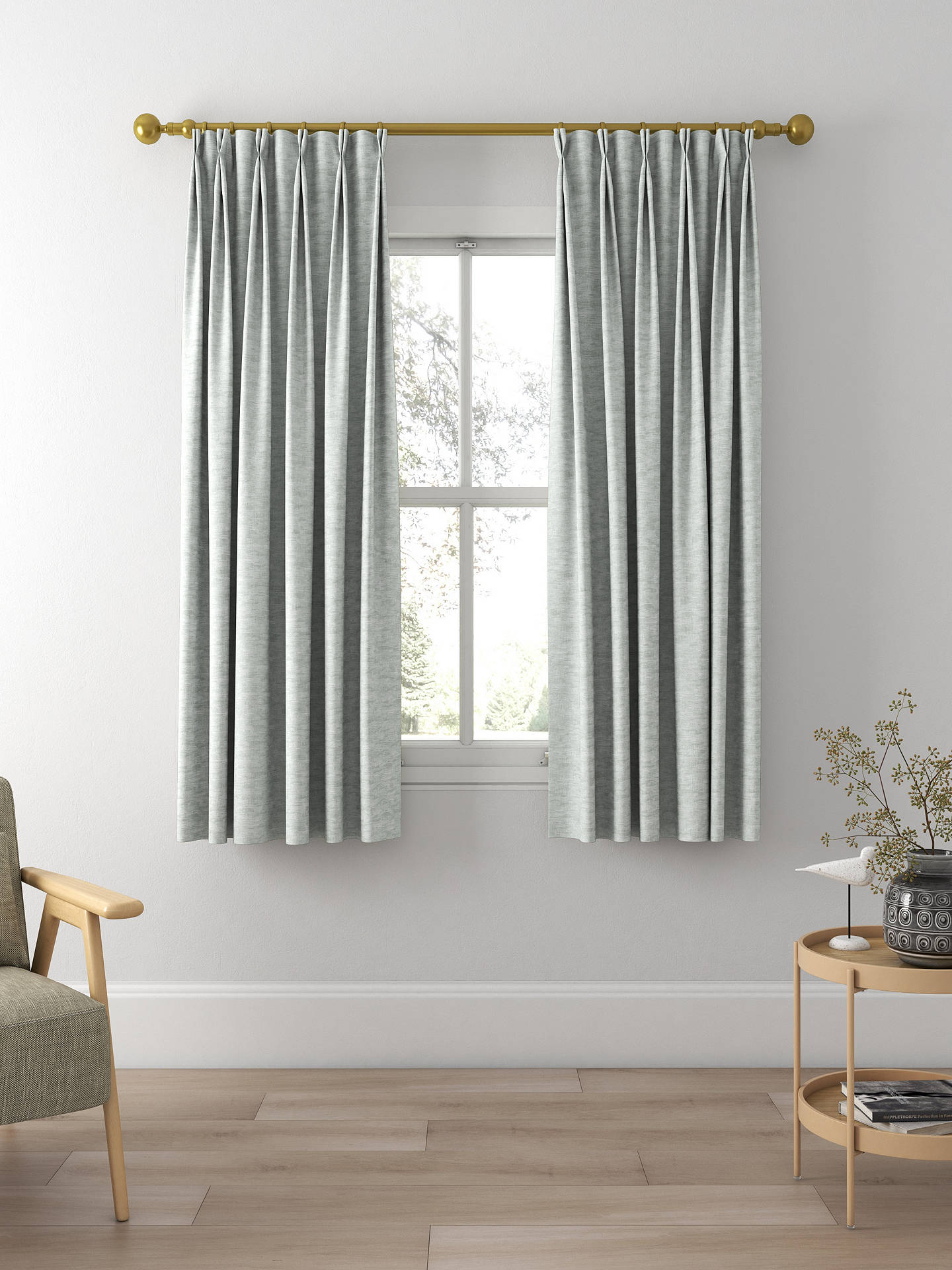Laura Ashley Whinfell Made to Measure Curtains, Sage