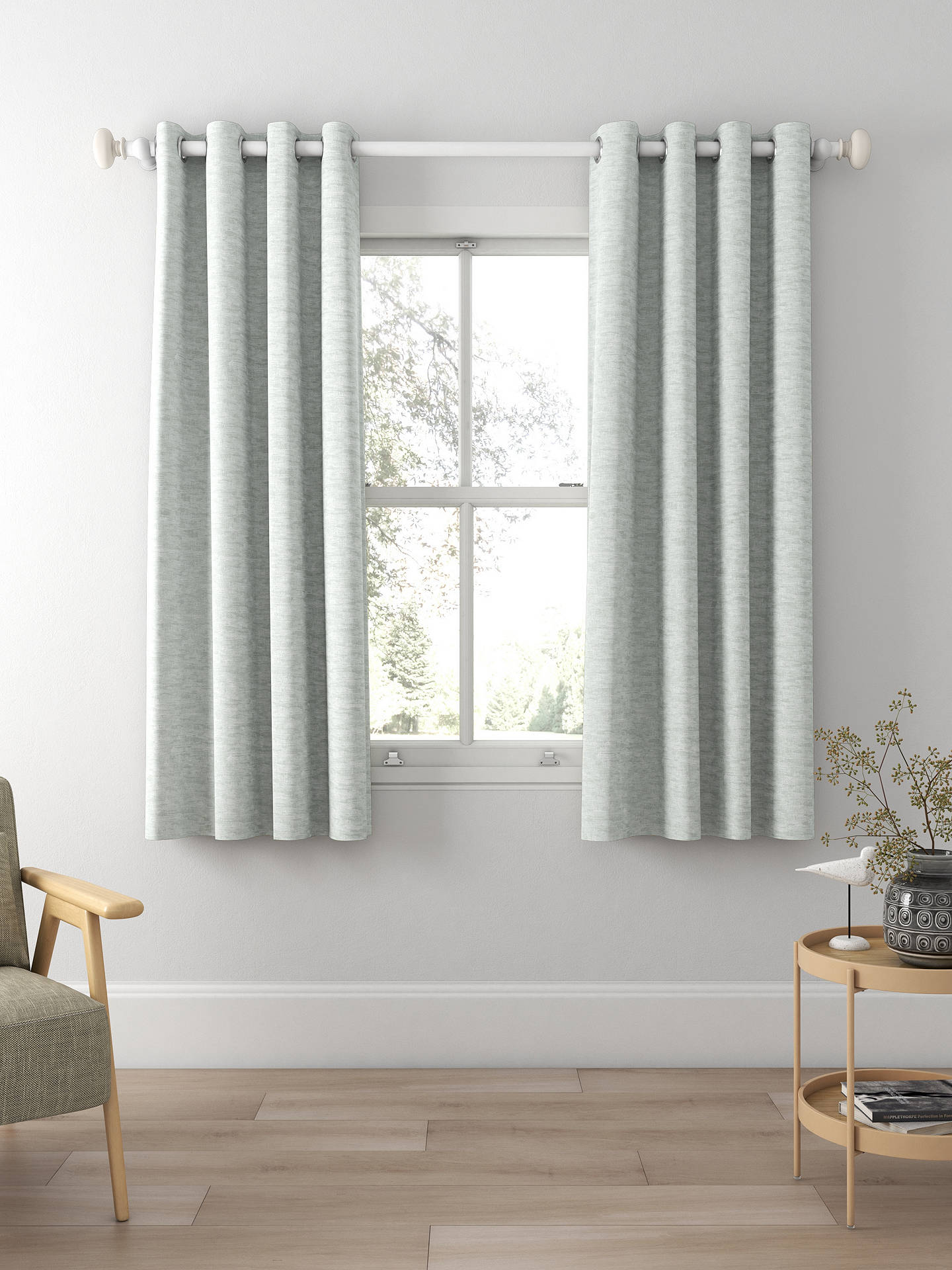 Laura Ashley Whinfell Made to Measure Curtains, Sage