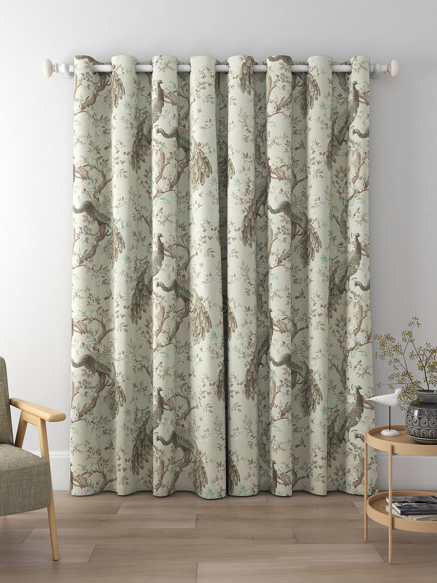 Laura Ashley Belvedere Made to Measure Curtains or Roman Bilnd, Truffle