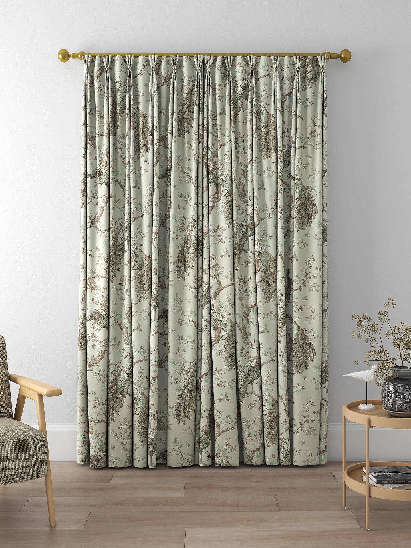 Laura Ashley Belvedere Made to Measure Curtains or Roman Bilnd, Truffle