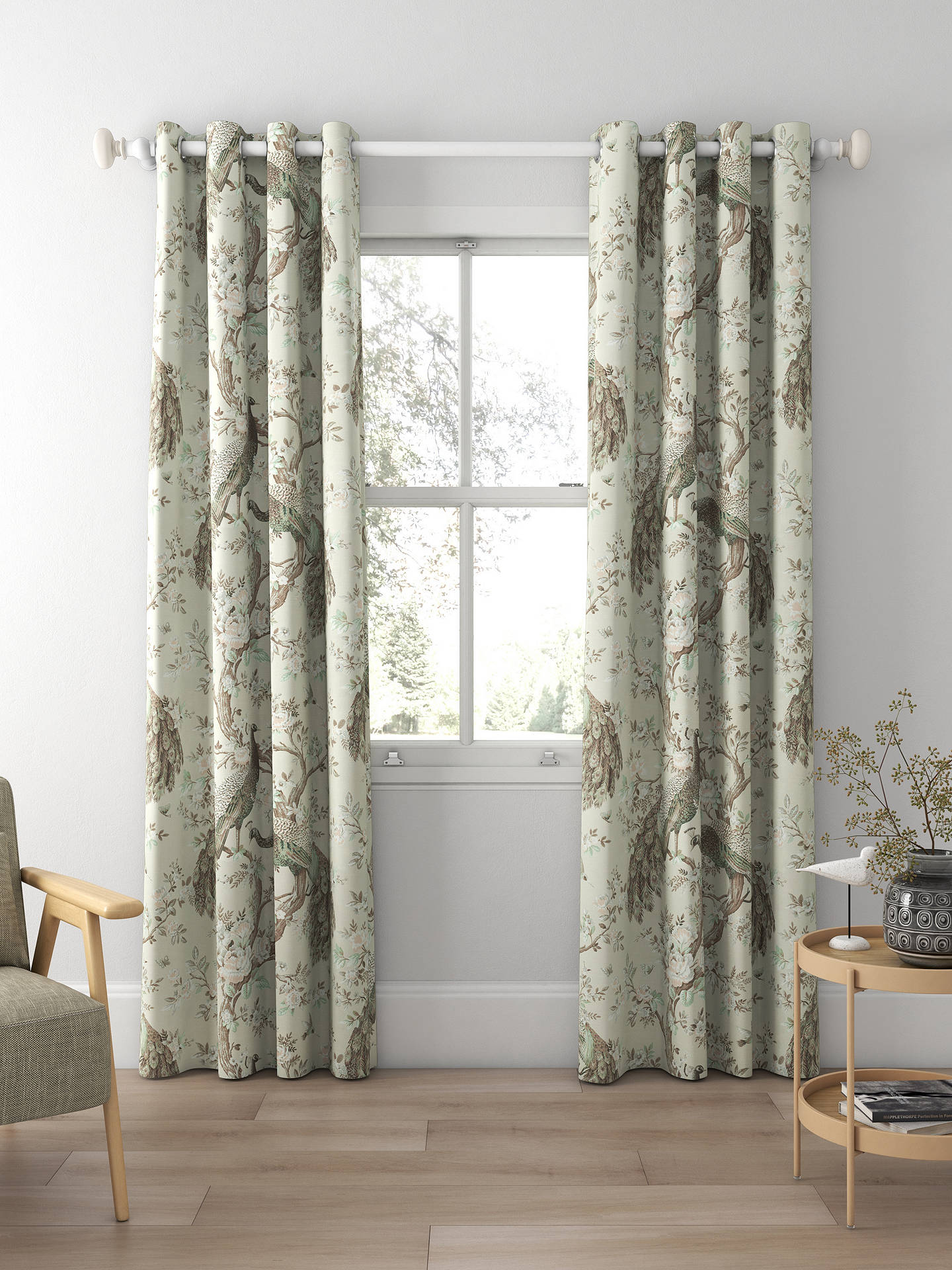 Laura Ashley Belvedere Made to Measure Curtains or Roman Bilnd, Truffle