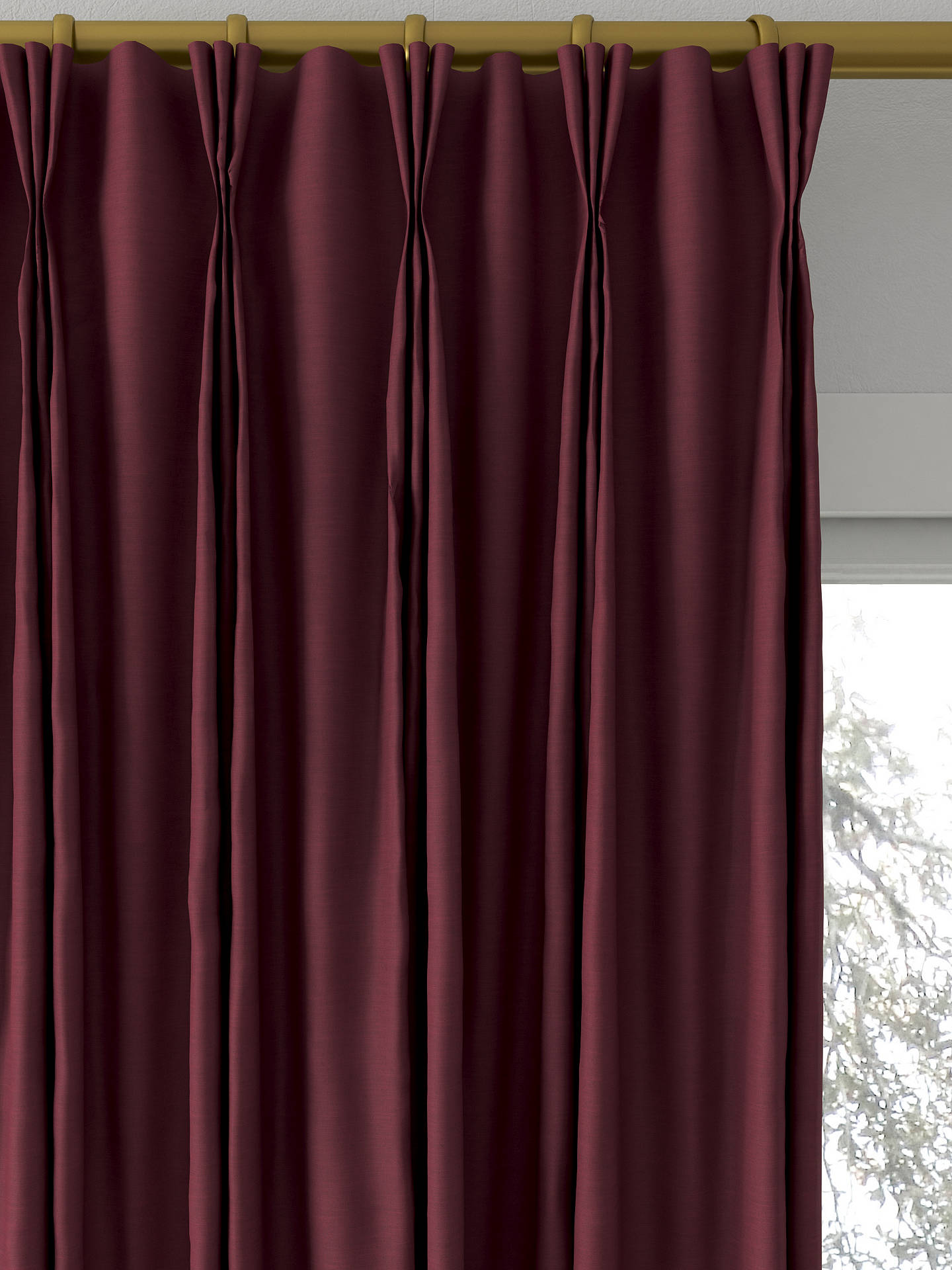 Laura Ashley Swanson Made to Measure Curtains, Dark Cranberry