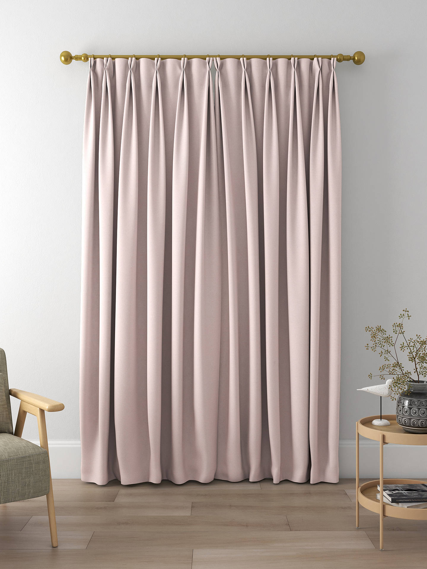 Laura Ashley Easton Made to Measure Curtains, Blush
