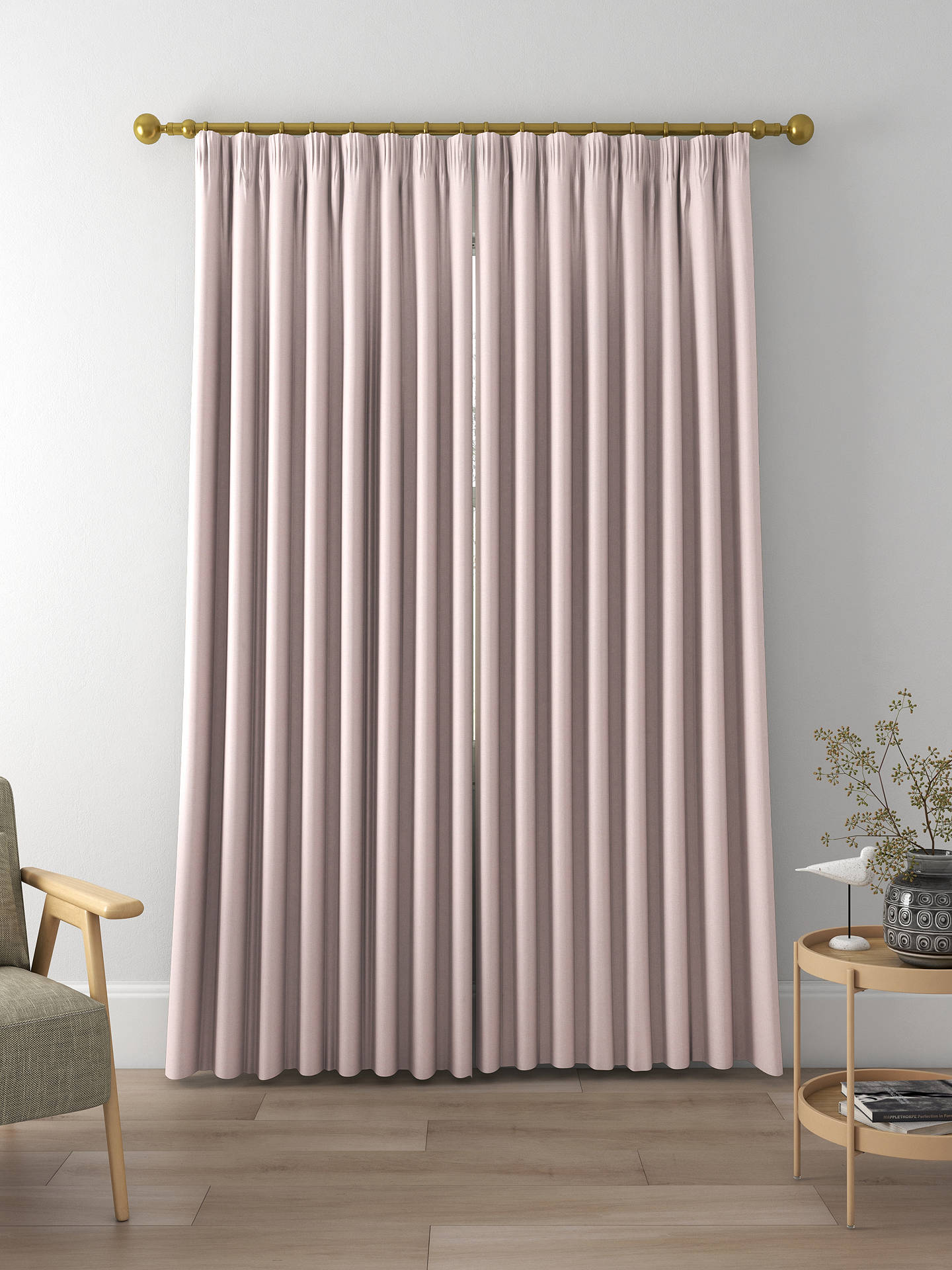 Laura Ashley Easton Made to Measure Curtains, Blush