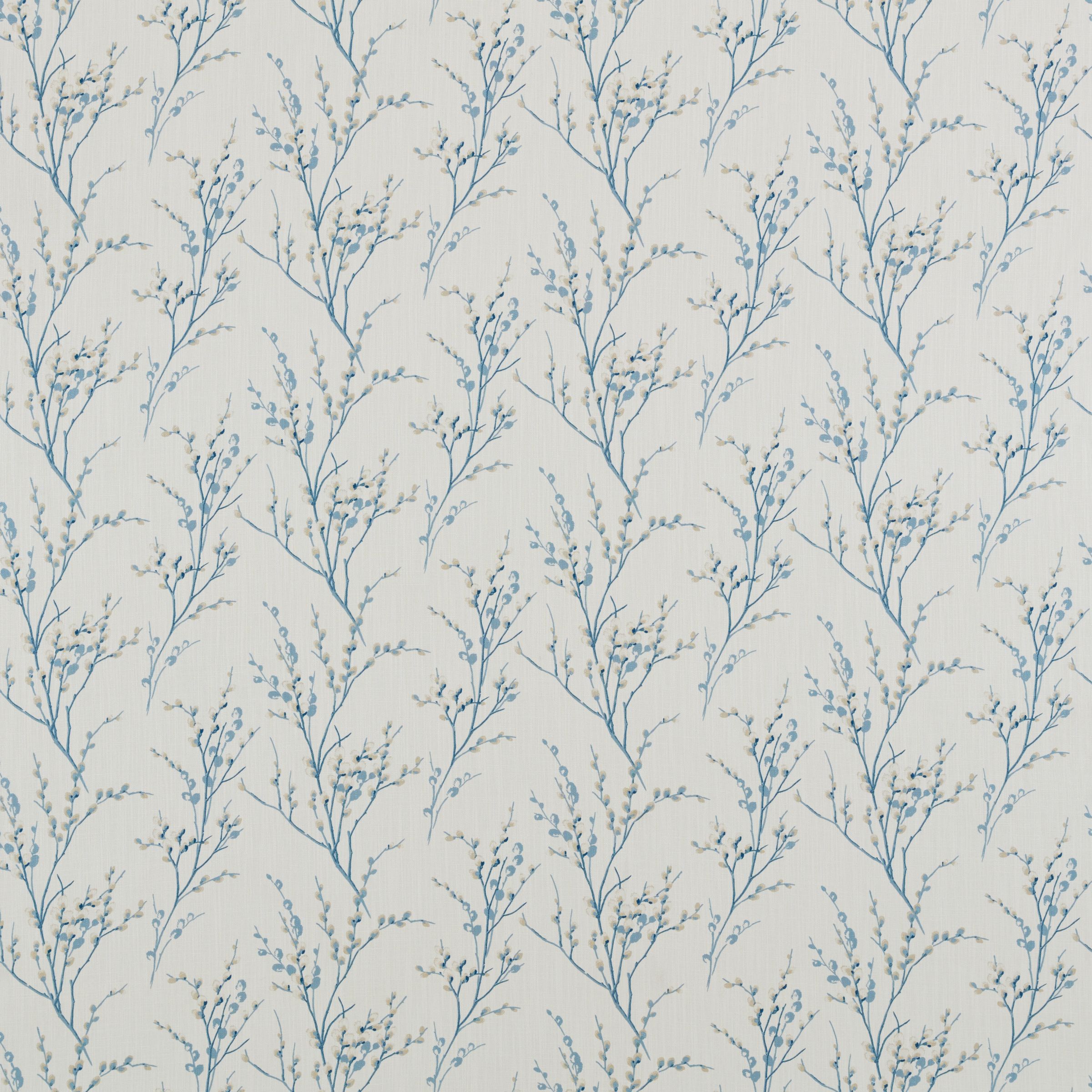 Laura Ashley Pussy Willow Made to Measure Curtains, Off White/Seaspray
