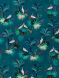 Sara Miller Heron Velvet Furnishing Fabric, Teal