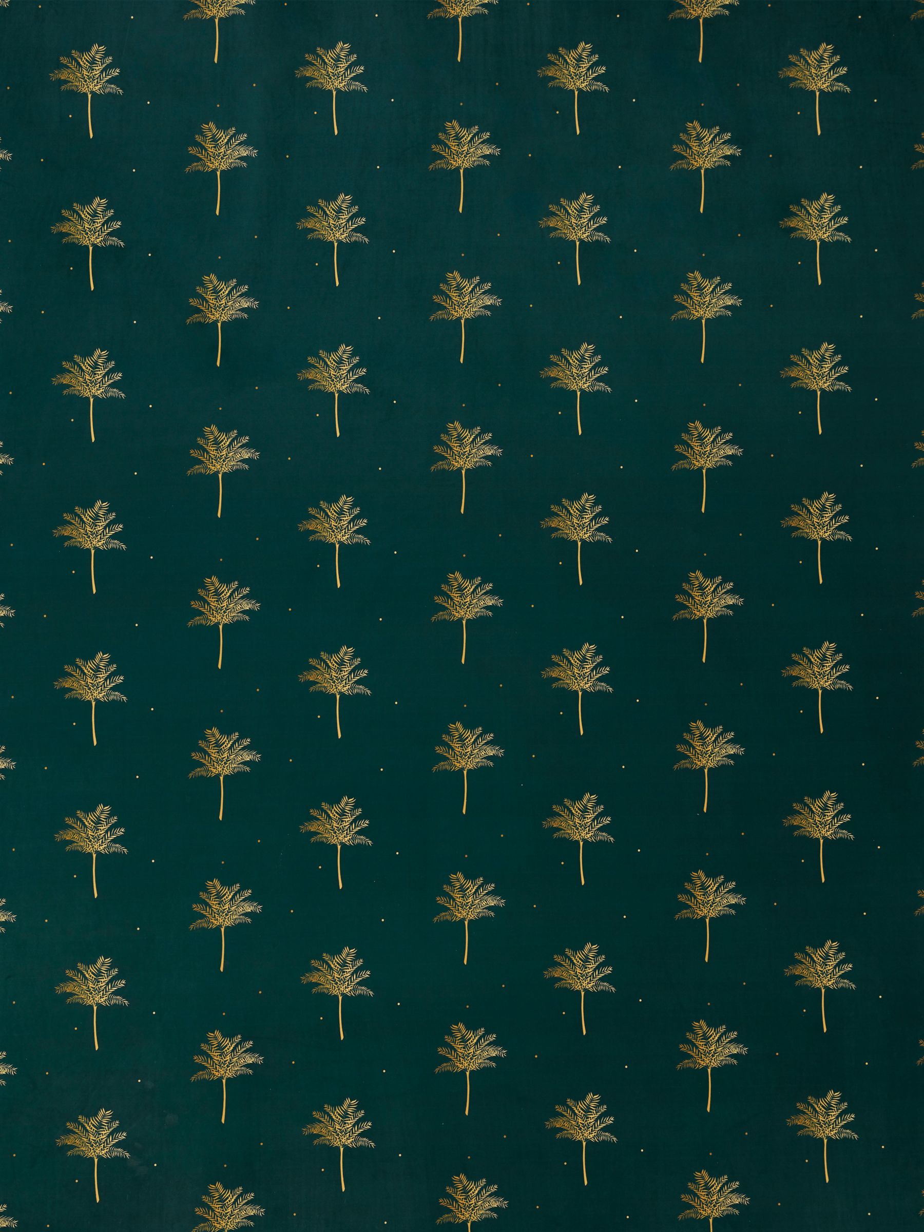 Sara Miller Tropical Palm Velvet Furnishing Fabric, Forest Green