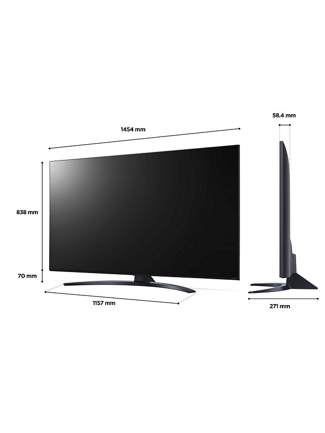 LG 65NANO766QA (2022) LED HDR NanoCell 4K Ultra HD Smart TV, 65 inch with Freeview HD/Freesat HD, Ashed Blue