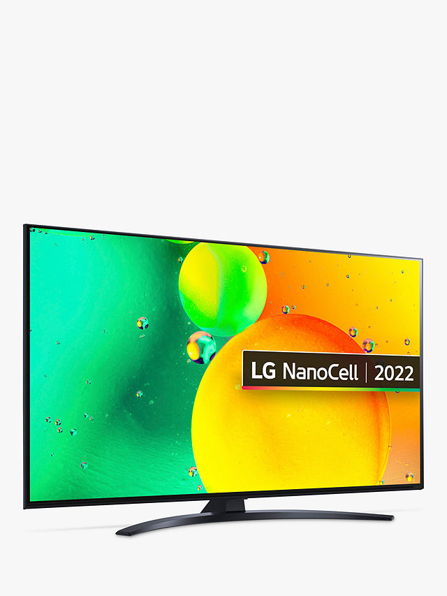 LG 55NANO766QA (2022) LED HDR NanoCell 4K Ultra HD Smart TV, 55 inch with Freeview HD/Freesat HD, Ashed Blue