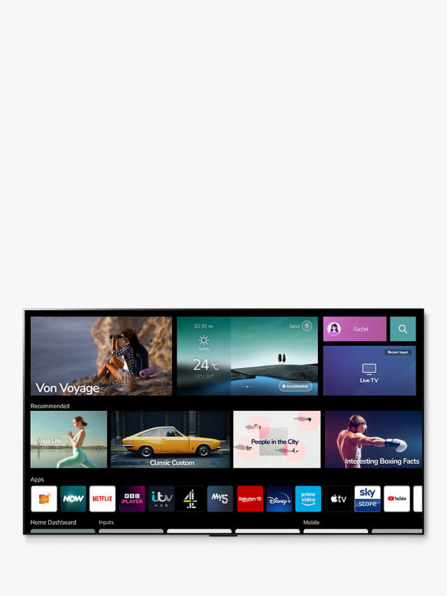 LG OLED83G26LA (2022) OLED HDR 4K Ultra HD Smart TV, 83 inch with Freeview HD/Freesat HD, Dolby Atmos & Gallery Design, Light Satin Silver
