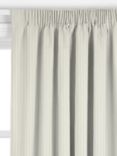 John Lewis Cotton Woven Stripe Made to Measure Curtains or Roman Blind, White/Storm