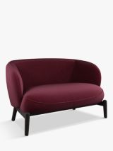 John Lewis Bud Medium 2 Seater Sofa, Black Leg, Mulberry Velvet