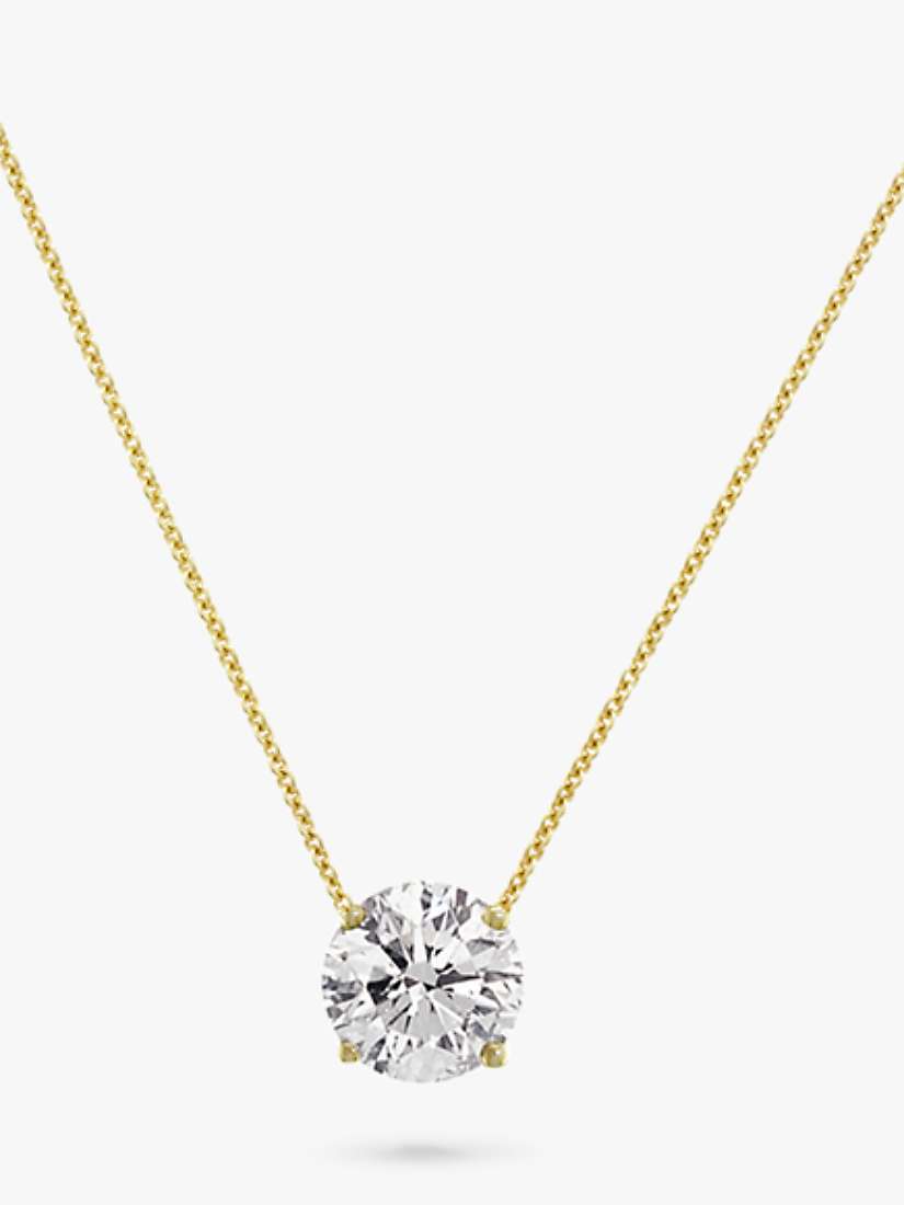 Buy E.W Adams 18ct Yellow Gold Solitaire Diamond Pendant Necklace Online at johnlewis.com