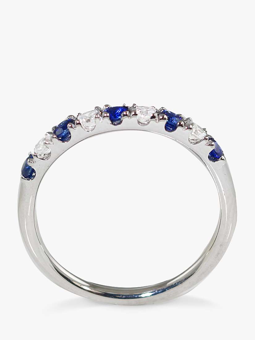 Buy E.W Adams 18ct White Gold Sapphire & Diamond Eternity Ring, N Online at johnlewis.com