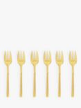 John Lewis Gold Pastry Forks, Set of 6