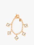 Eclectica Vintage 22ct Gold Plated Swarovski Crystal Chain Bracelet