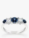 Milton & Humble Jewellery Second Hand 18ct White Gold Sapphire & Diamond Ring, Dated London 2006