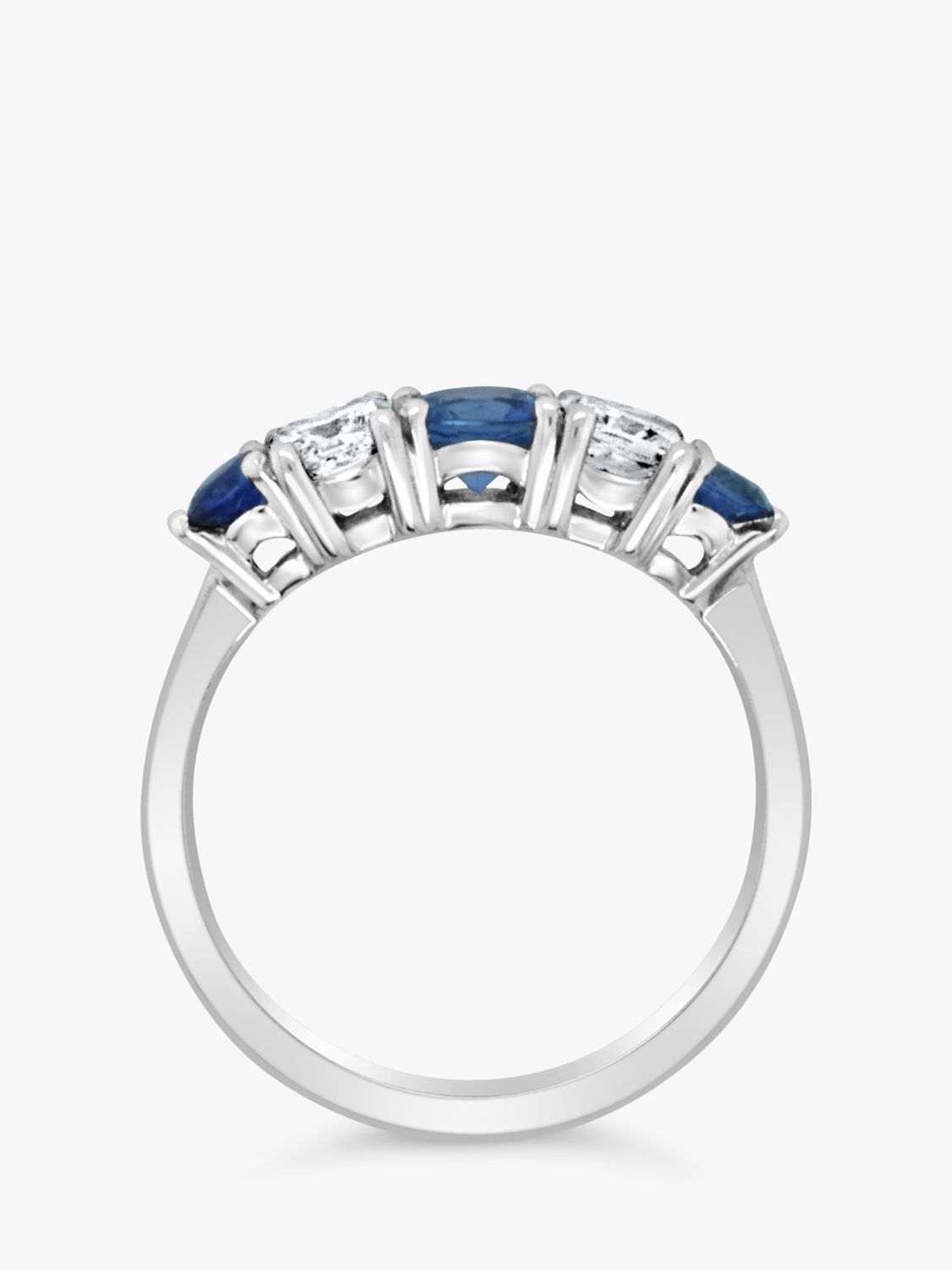 Buy Milton & Humble Jewellery Second Hand 18ct White Gold Sapphire & Diamond Ring, Dated London 2006 Online at johnlewis.com